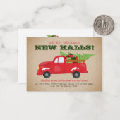 予算デッキニューホールクリスマストラック移動 ノートカード (正面/裏面インサイチュ)