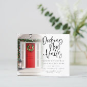 予算デッキングホールズニューホームフォトクリスマスカード (スタンド正面)