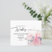 予算デリケートなフローラ結婚式招待状。 (スタンド正面)