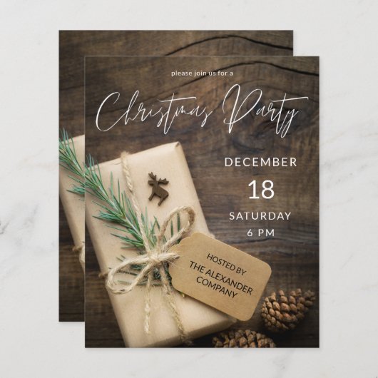 予算トナカイと現在のクリスマスパーティー (正面/裏面)