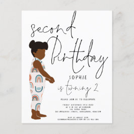 予算トレンディースクリプトガール2nd誕生日の招待