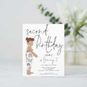 予算トレンディースクリプトガール2nd誕生日招待状 (スタンド正面)