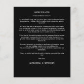 予算トレンディーモダンタイポグラフィ写真婚約 (裏面)