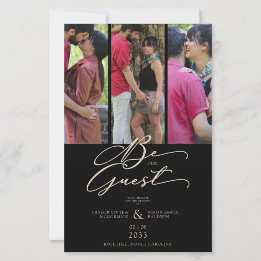 予算トレンディーモダン4結婚のコラージュ写真 (正面)