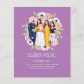 予算トレンド写真ウェディングレセプション招待状 (正面)