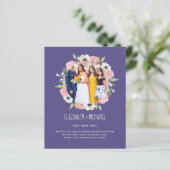 予算トレンド写真ウェディングレセプション招待状 (スタンド正面)