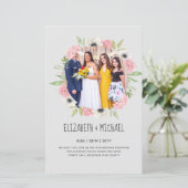 予算トレンド写真ウェディングレセプション招待状 (スタンド正面)