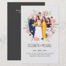 予算トレンド写真ウェディングレセプション招待状