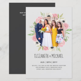 予算トレンド写真ウェディングレセプション招待状