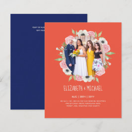 予算トレンド写真ウェディングレセプション招待状