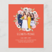 予算トレンド写真ウェディングレセプション招待状 (正面)