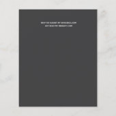 予算トレンド写真ウェディングレセプション招待状 (裏面)