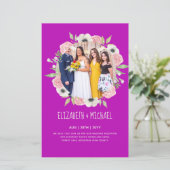 予算トレンド写真ウェディングレセプション招待状 (スタンド正面)