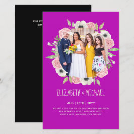 予算トレンド写真ウェディングレセプション招待状