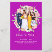 予算トレンド写真ウェディングレセプション招待状 (正面)