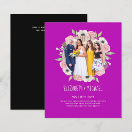 予算トレンド写真ウェディングレセプション招待状