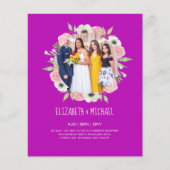 予算トレンド写真ウェディングレセプション招待状 (正面)