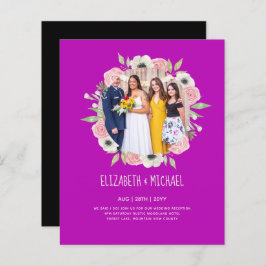 予算トレンド写真ウェディングレセプション招待状