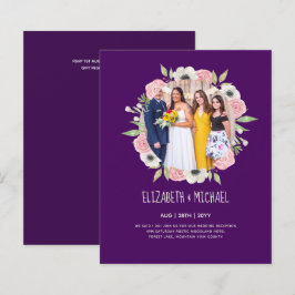 予算トレンド写真ウェディングレセプション招待状