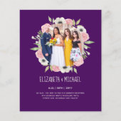 予算トレンド写真ウェディングレセプション招待状 (正面)