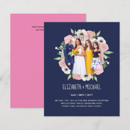 予算トレンド写真ウェディングレセプション招待状