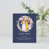 予算トレンド写真ウェディングレセプション招待状 (スタンド正面)