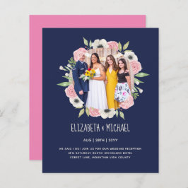 予算トレンド写真ウェディングレセプション招待状