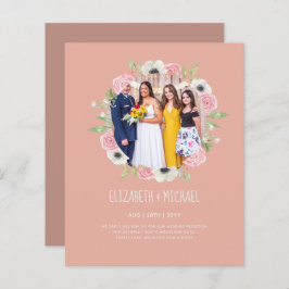 予算トレンド写真ウェディングレセプション招待状