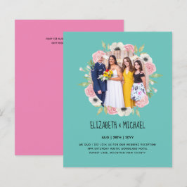 予算トレンド写真ウェディングレセプション招待状