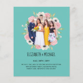 予算トレンド写真ウェディングレセプション招待状 (正面)