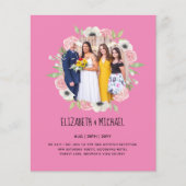 予算トレンド写真ウェディングレセプション招待状 (正面)