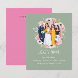 予算トレンド写真ウェディングレセプション招待状