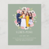 予算トレンド写真ウェディングレセプション招待状 (正面)