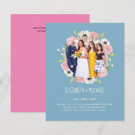 予算トレンド写真ウェディングレセプション招待状