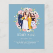 予算トレンド写真ウェディングレセプション招待状 (正面)