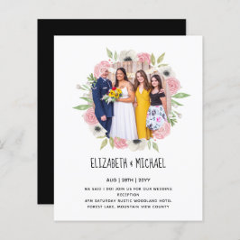 予算トレンド写真ウェディングレセプション招待状