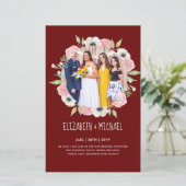 予算トレンド写真ウェディングレセプション招待状 (スタンド正面)