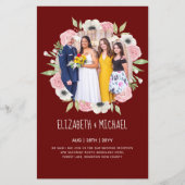 予算トレンド写真ウェディングレセプション招待状 (正面)