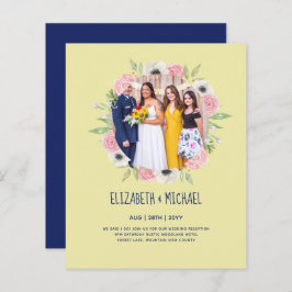 予算トレンド写真ウェディングレセプション招待状