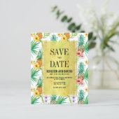 予算トロピカルパイナップル&ハイビスカス日付を保存 (スタンド正面)