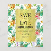 予算トロピカルパイナップル&ハイビスカス日付を保存 (正面)