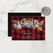 予算ニューホームホリデイズレッドプレイド3写真の移動 ノートカード (正面/裏面インサイチュ)