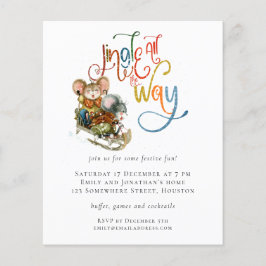 予算ネズミズジンルオールウェイクリスマス招待状