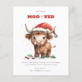 予算ハイランド牛の新しい住所メリークリスマス (正面)