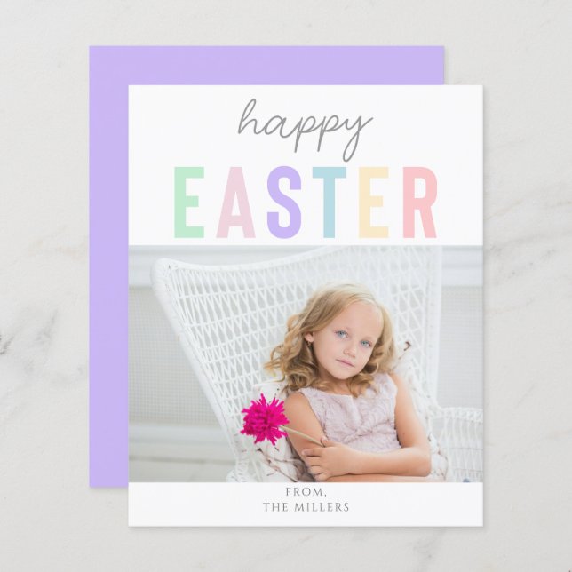 予算ハッピーイースター春カラー写真 (正面/裏面)