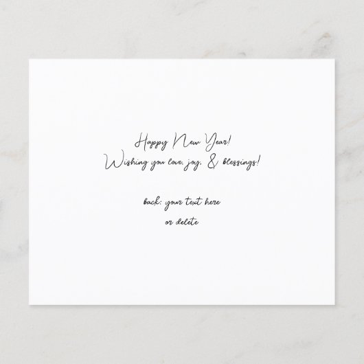 予算ハッピー新年ミニマリストシック写真4 (裏面)