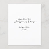 予算ハッピー新年ミニマリストシック写真4 Vert (裏面)