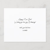 予算ハッピー新年ミニマルなシック写真3 (裏面)