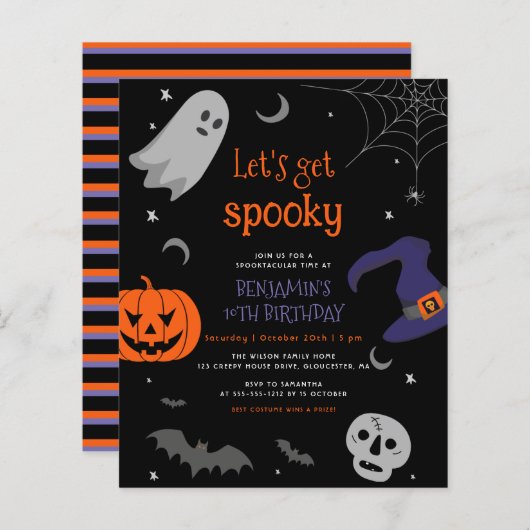 予算ハロウィン不気味の年齢誕生日 (正面/裏面)