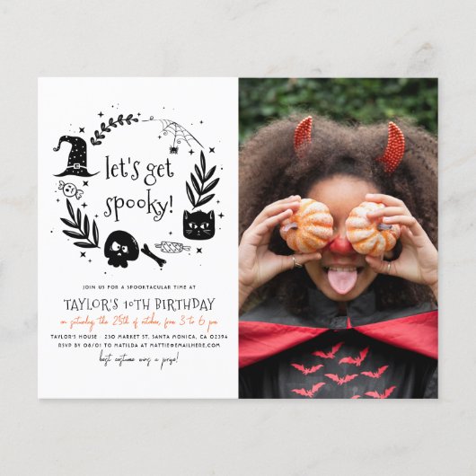 予算ハロウィーンの写真不気味誕生日 (正面)